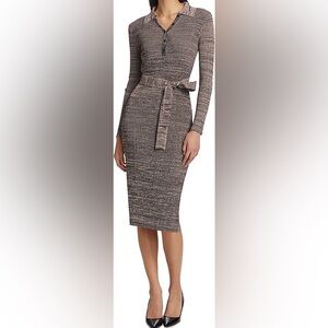 Elie Tahari, Quinn SpaceDye Belted Sweaterdress